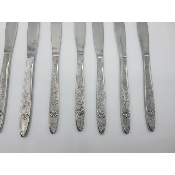 Stanley Roberts Florentine Rose stainless steel 9 butter knives. - Picture 6 of 6
